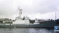 俄罗斯海军舰船在黑海海域与货船相撞