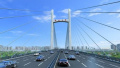 郑州市农业路快速通道主线桥连续梁第一联今始浇筑