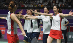 亚运羽毛球女团决赛　日本队3-1中国队夺冠